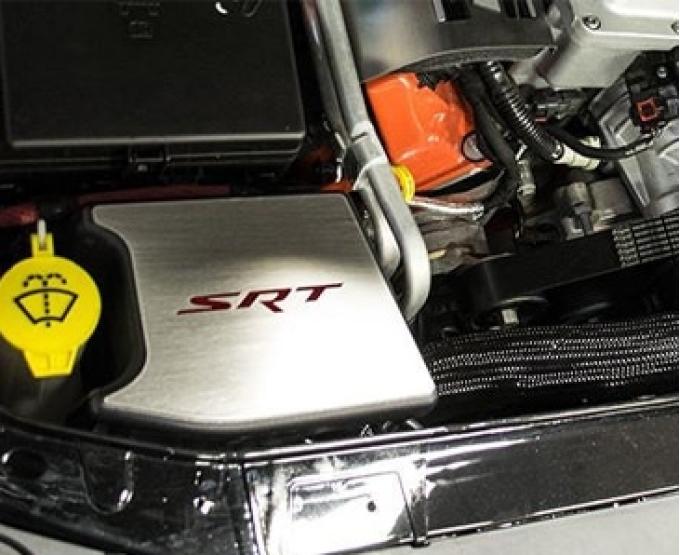 American Car Craft 2015-2023 Challenger - Factory Anti-lock Brake Cover SRT Top Plate Only, Carbon Fiber or Brushed Stainless (Real Carbon Fiber) 153091