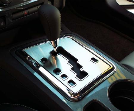 American Car Craft 2008-2014 Challenger 5.7/SRT8 - Shifter Plate Trim for Auto Trans., Brushed Stainless 151001
