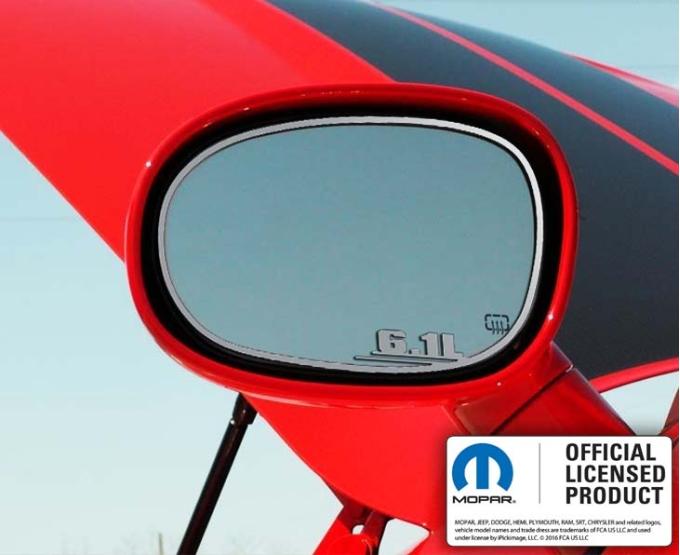 American Car Craft 2008-2019 Challenger - Side Mirror Trim 6.1L 2Pc, Brushed Stainless Steel 151016