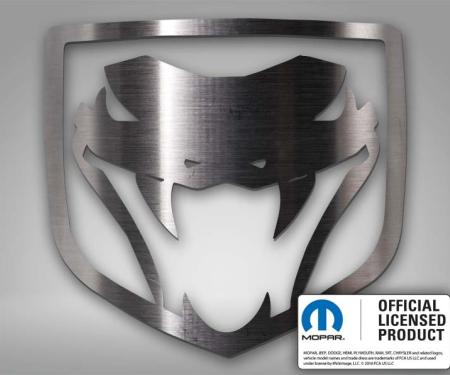 American Car Craft 2003-2010 Dodge Viper - VIPER Fangs Emblem 1Pc, Polished Stainless Steel 972038
