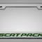 American Car Craft Custom License Plate Frame with "SCAT PACK" Lettering, Choose Vinyl or LED Color 152034