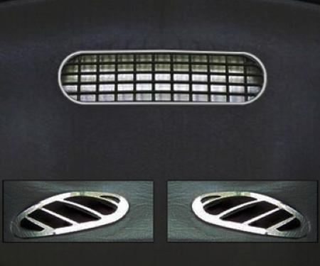 American Car Craft 2001-2005 PT Cruiser - Defroster Trim Kit 3pc, Polished Stainless Steel 711023