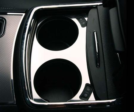 American Car Craft 2011-2013 Dodge Charger - Cup Holder Trim Plate, Polished Stainless Steel 331011