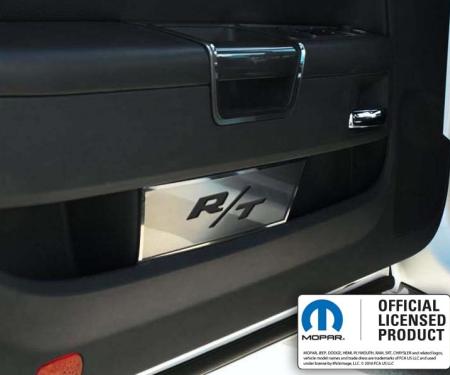 American Car Craft 2008-2014 Challenger - Door Badge Plate with R/T Cut-out, Brushed Stainless Steel 151006