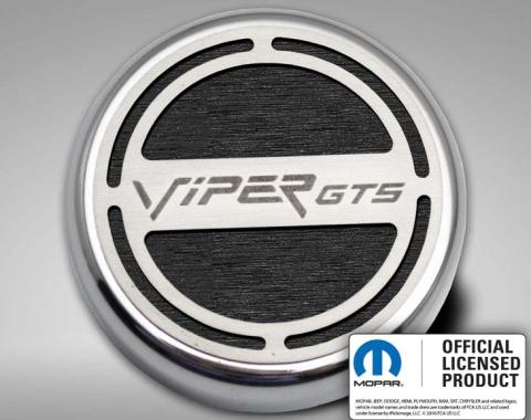 American Car Craft 1996-2002 Dodge Viper GTS - Etched VIPER GTS Fluid Cap Cover Set, Choose Inlay Color 983003