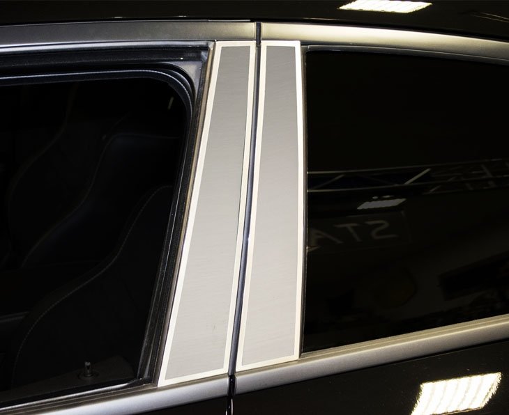 6-Piece Piano Black Pillar Post Covers For 2011-2021 Dodge Charger - Self-Adhesive Trim