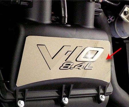 American Car Craft 2008-2010 Dodge Viper - Air Tube Top Plate "V-10 8.4L", Polished Stainless Steel 973020