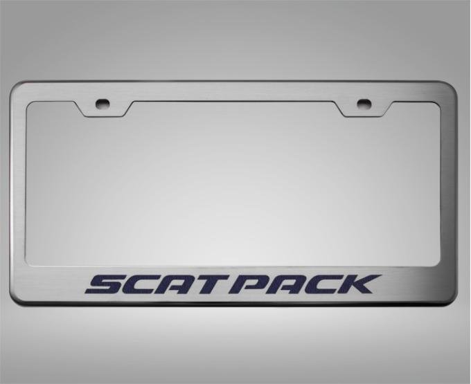 American Car Craft Custom License Plate Frame with "SCAT PACK" Lettering, Choose Vinyl or LED Color 152034