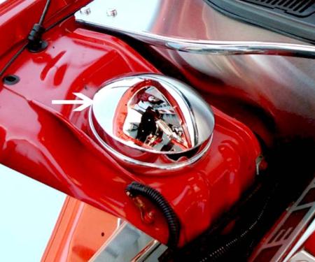 American Car Craft 2005-2012 Chrysler 300/Dodge Charger/Magnum 3.5/5.7/6.1L - Shock Tower Dome Covers, Classic Chrome 303014