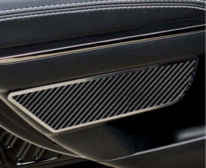 American Car Craft 2011-2018 Dodge Charger - Carbon Fiber Rear Door Badges, Carbon Fiber/Stainless Steel 331049