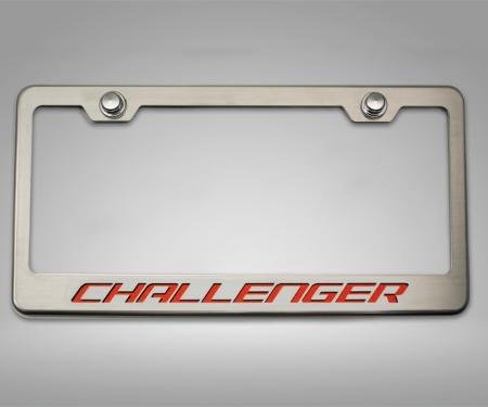 American Car Craft Custom License Plate Frame with CHALLENGER Lettering, Choose Vinyl or LED Color 152023