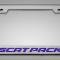 American Car Craft Custom License Plate Frame with "SCAT PACK" Lettering, Choose Vinyl or LED Color 152034