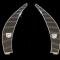 American Car Craft 1996-2002 Dodge Viper - Side Hood Vent Grilles Billet Style with Viper Head 2Pc, Polished Stainless Steel 962008