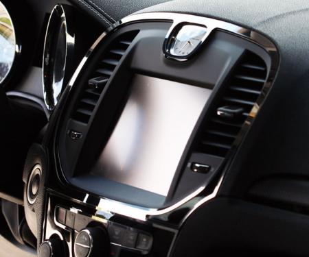 American Car Craft 2011-2013 Chrysler 300 - Navigation Center A/C Vent Trim Ring 2Pc, Polished Stainless Steel 331022