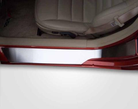 American Car Craft 2005-2013 C6 Corvette - Outer Door Sills Plain No Ribs 2Pc, Brushed Stainless Steel 041016