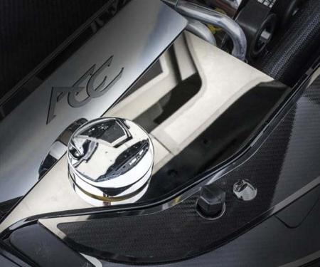 American Car Craft 2015-2023 Dodge Hellcat - Anti-Lock Brake Cover with Chrome Cap, Polished Stainless Steel (Charger Hellcat) 333025