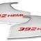 American Car Craft 2015-2023 Challenger - Door Badges with 392 HEMI Inlay, Stainless Steel, Choose Inlay Color 151056