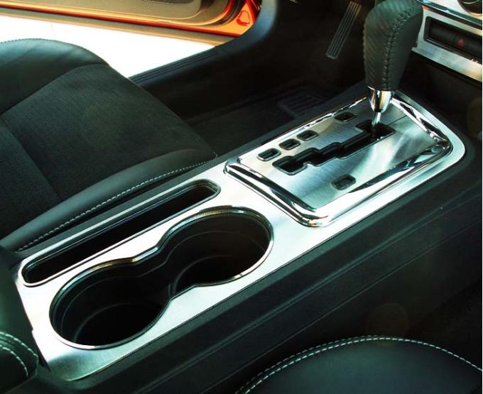 American Car Craft 2008-2014 Challenger 5.7/SRT8 - Outer Shifter Plate, Brushed Stainless Steel 151017