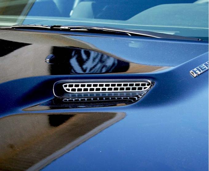 American Car Craft 2008-2014 Challenger - Hood Scoop Grille Overlay 2Pc, Polished Stainless Steel 152013