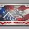 American Car Craft Dodge Viper Gen 3-5 Tag Frame VIPER Font Black Powder Coated Base (Black Powder Coat Plain) 972096