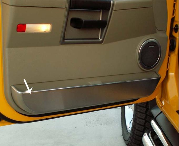 American Car Craft 2003-2007 Hummer H2 - Door Guards Front & Rear 4Pc, Brushed Stainless Steel 491006