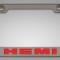 American Car Craft Custom HEMI License Plate Frame, Stainless Steel, Choose Vinyl or LED Color 152024