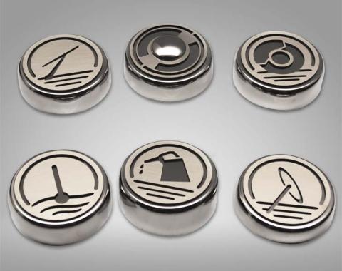 American Car Craft 1997-2004 C5 Corvette - Executive Series Fluid Cap Cover Set 6Pc, Manual Transmission 033082