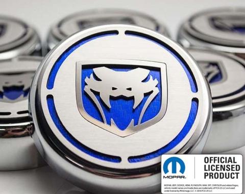 American Car Craft 2003-2007 Dodge Viper - FANGS Fluid Cap Cover Set 5Pc, Choose Inlay Color 983002