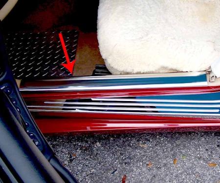 American Car Craft 1997-2004 C5 Corvette - Inner Door Sills 2Pc, Polished Stainless Steel 031014