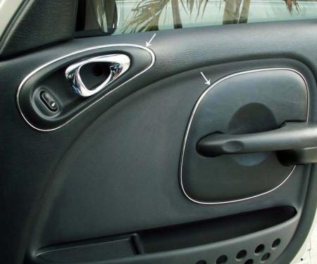 American Car Craft 2001-2005 PT Cruiser - Door Trim Kit 8Pc, Chrome Vinyl 711032