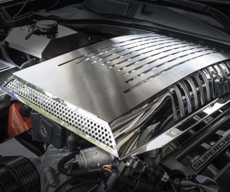 American Car Craft 2015-2023 Dodge Hellcat - Plenum/Supercharger Engine Cover, Brushed/Polished Stainless Steel Finish 333024