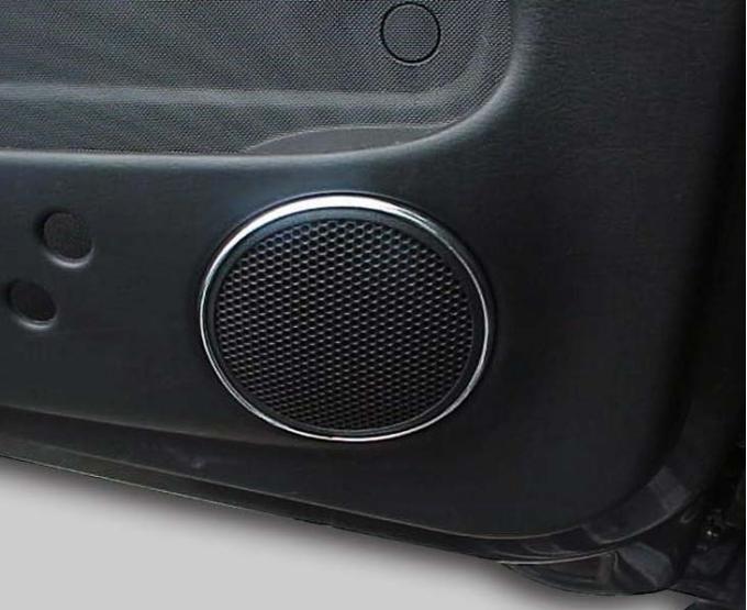 American Car Craft 2001-2005 PT Cruiser - Front Car Door Speaker Standard 4 Door 2Pc Bezels, Chrome Molding 711037