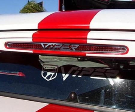 American Car Craft 1992-2002 Dodge Viper - 3rd Brake Light Trim with 'VIPER' Script, Polished Stainless Steel 962019