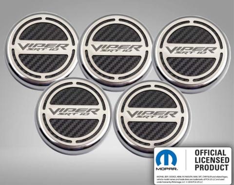 American Car Craft 2003-2010 Dodge Viper - Fluid Cap Cover Set Etched 'VIPER SRT 10' 5pc, Choose Color 983004