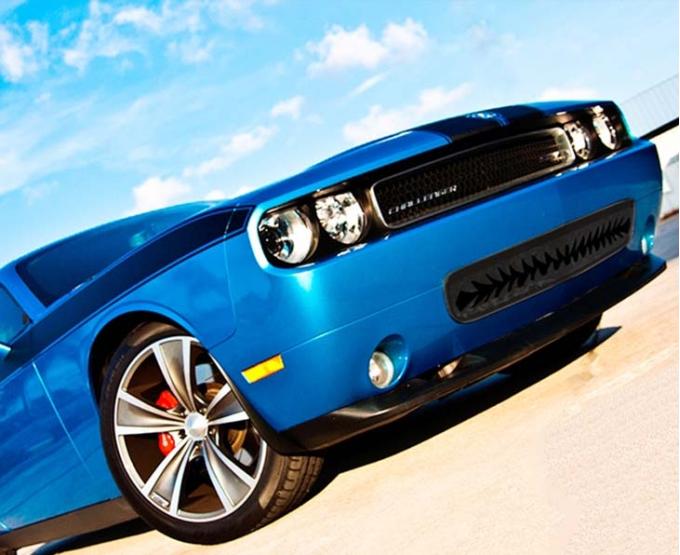 American Car Craft 2011-2014 Challenger 5.7L/SRT8 - Lower Front 'Shark Tooth' Grille (11-14), Black Stainless Steel 152020