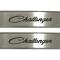 American Car Craft 2008-2014 Challenger - Door Badge Plate with Etched Challenger Classic Script 2Pc, Brushed Stainless 151032