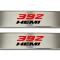 American Car Craft 2008-2014 Dodge Challenger - 392 HEMI Door Badge 2Pc, Brushed Stainless Steel 151034