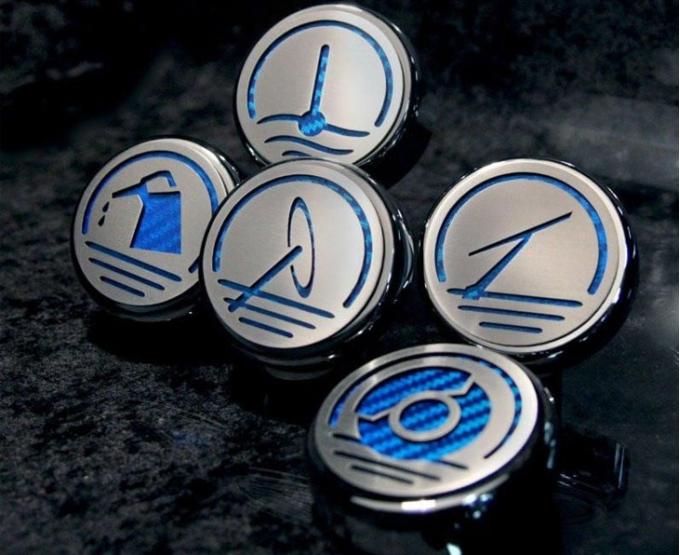 American Car Craft 2005-2009 Mustang - Fluid Cap Cover 5Pc Set, Automatic transmissions only (No color) 273040