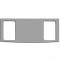 American Car Craft 2001-2005 PT Cruiser - Defroster Switch Plate 2 Hole, Polished Stainless Steel 711019