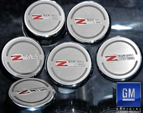American Car Craft 2006-2013 Z06 Corvette - Executive Series Fluid Cap Covers Z06 Inlay 6Pc, Manual Transmission 043102