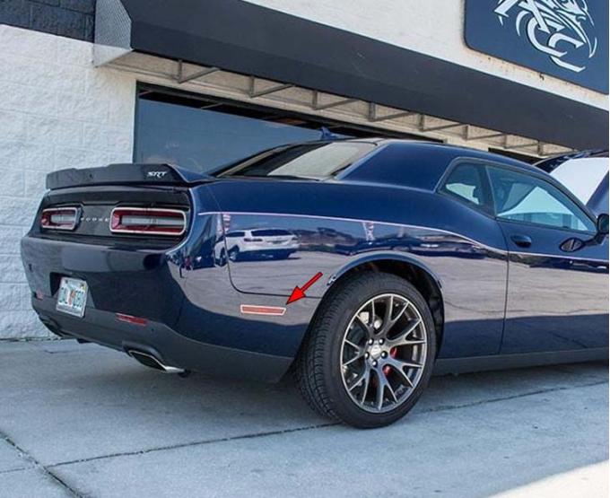 American Car Craft 2015-2023 Challenger - Side Marker Trim 4Pc, Polished Stainless Steel 152032