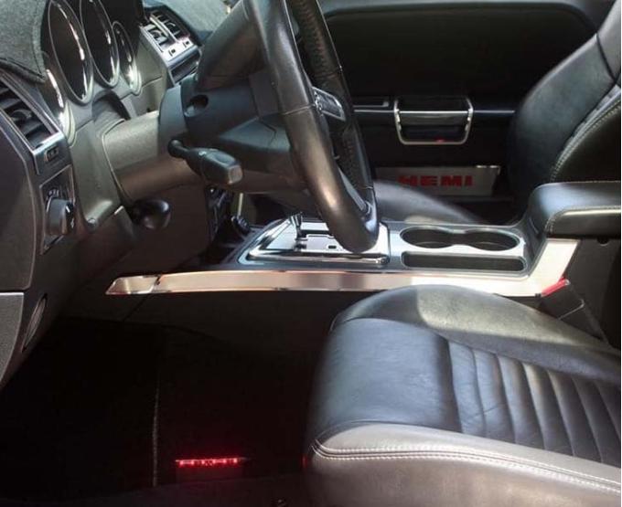 American Car Craft 2008-2014 Challenger 5.7/SRT8 - Console Trim Side Plates 4Pc, Brushed Stainless Steel 151020