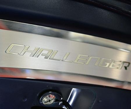 American Car Craft 2015-2023 Challenger - Upper Hood Cap with "Challenger" Lettering, Stainless Steel 153111
