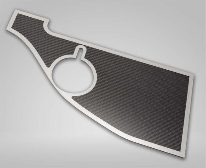 American Car Craft 2015-2023 Challenger & Hellcat- Trim Top Plate for Anti Lock Brake/Washer Fluid Cover, Stainless (Real Carbon Fiber) 153078