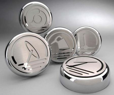 American Car Craft 2010-2022 Camaro SS/RS - Executive Series Fluid Cap Covers 5Pc, Polished & Brushed 103062