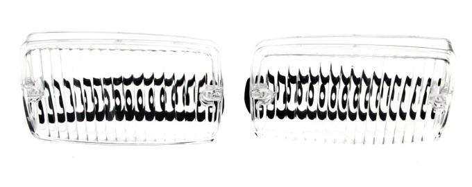 AMD Park Lamp Lenses and Gaskets, Clear, LH/RH Pair, 70-72 Valiant Duster Scamp (except 71-72 Sharktooth Grille Style) X135-1070-P