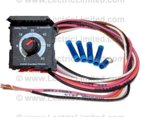 Lectric Limited 1935-2012 American Motors / Chrysler / DeSoto / Dodge / Plymouth / Ford / Mercury / Buick / Cadillac / Chevrolet / GMC / Oldsmobile / Pontiac / Jeep / Volkswagen Courtesy Light Delay Module Kit 510197
