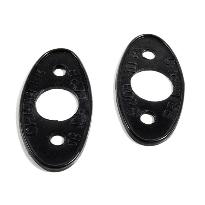 Metro Moulded Parts 1946-1948 Chrysler Door Handle Pads. 1-1/4" Wide X 2-5/8" Long. Pair MP 605-B