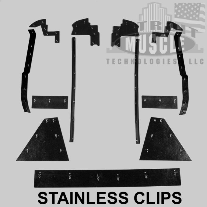 Detroit Muscle Technologies Mopar A Body 66 Barracuda Valiant MEGA Splash Shield Set - Manual ABA6666SS91