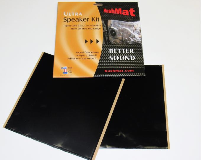 HushMat Speaker Kit - Stealth Black Foil with Self-Adhesive Butyl-2 Sheets 10" x 10" ea 1.4 sq ft 10110
